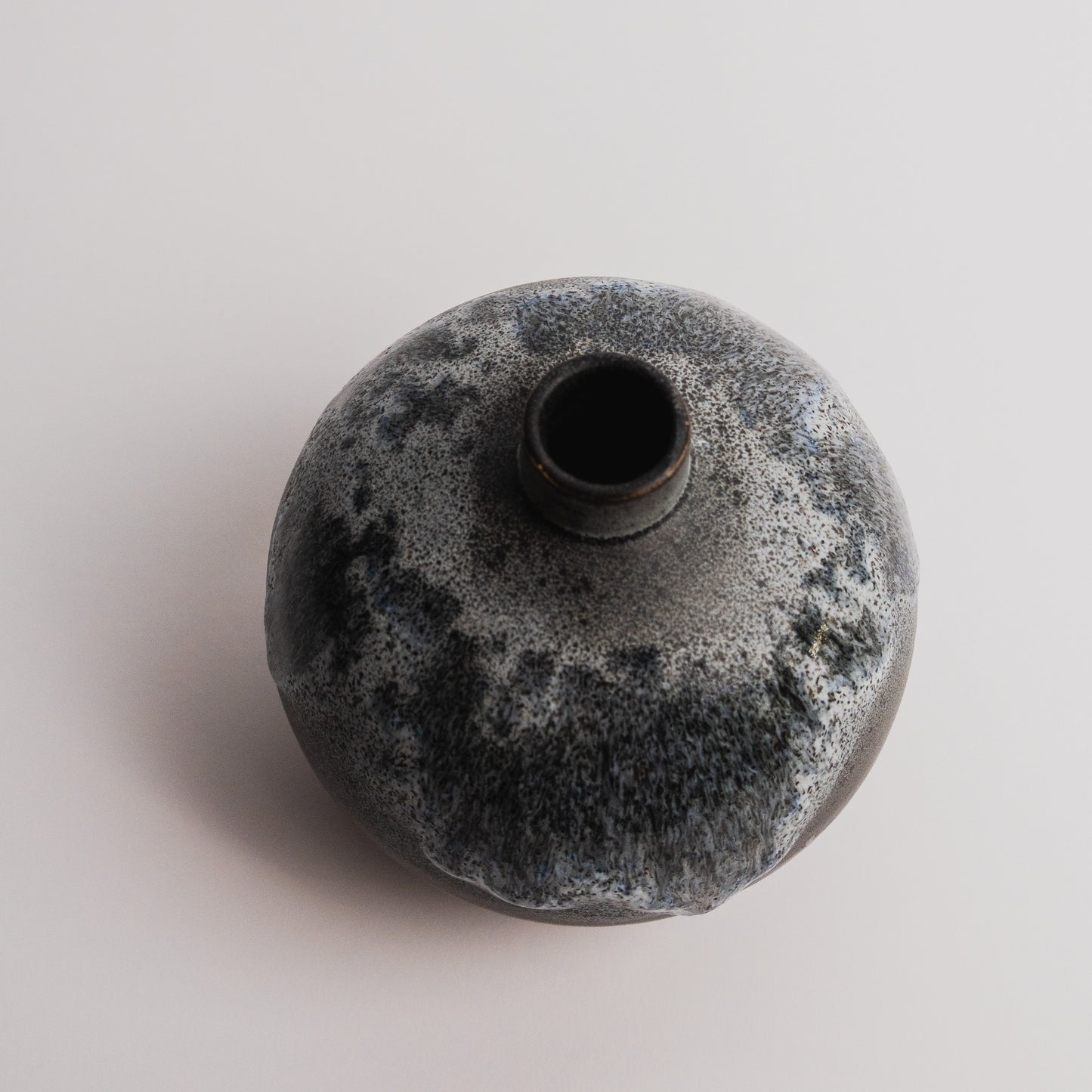 Vase with black volcanic glaze