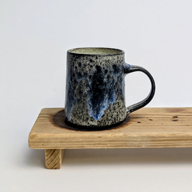 Blue cup with handle