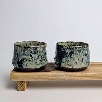 Chawan teacup with carving medium size