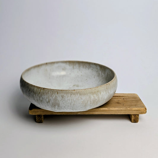 White stoneware bowl